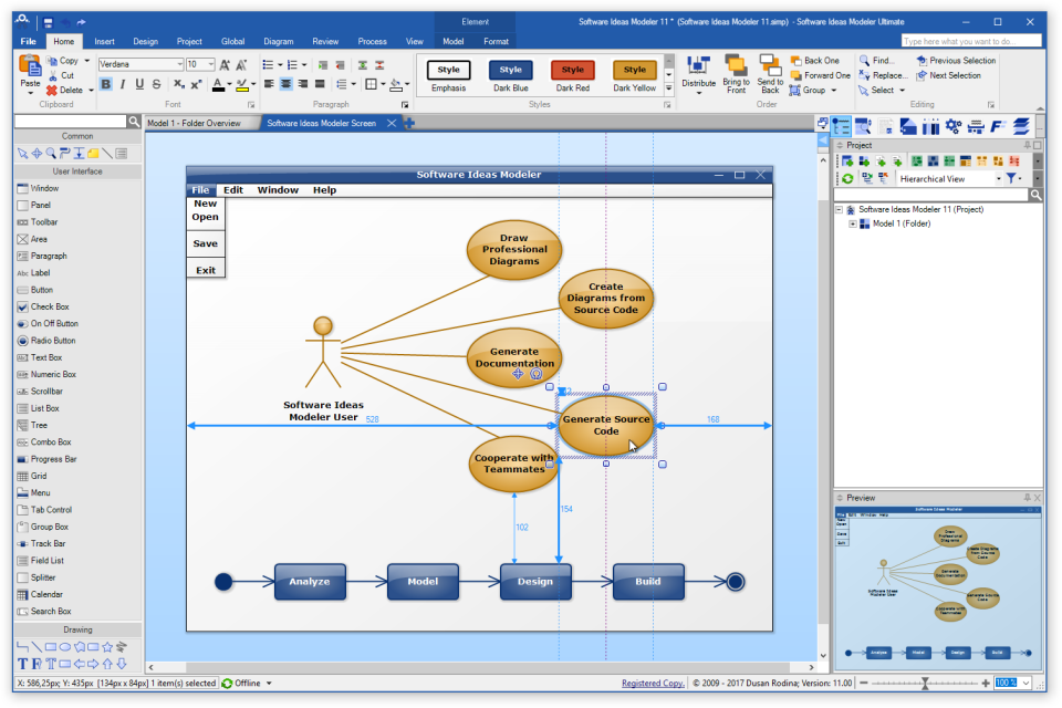 screenshot of Software Ideas Modeler
